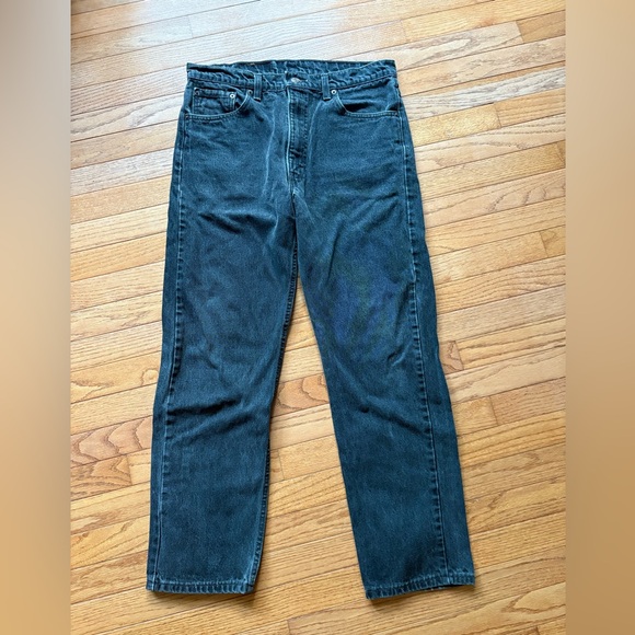Levi’s 90’s Vintage 505 Regular Fit Straight Leg Jeans Men’s 36x30 Faded Black - Picture 3 of 8